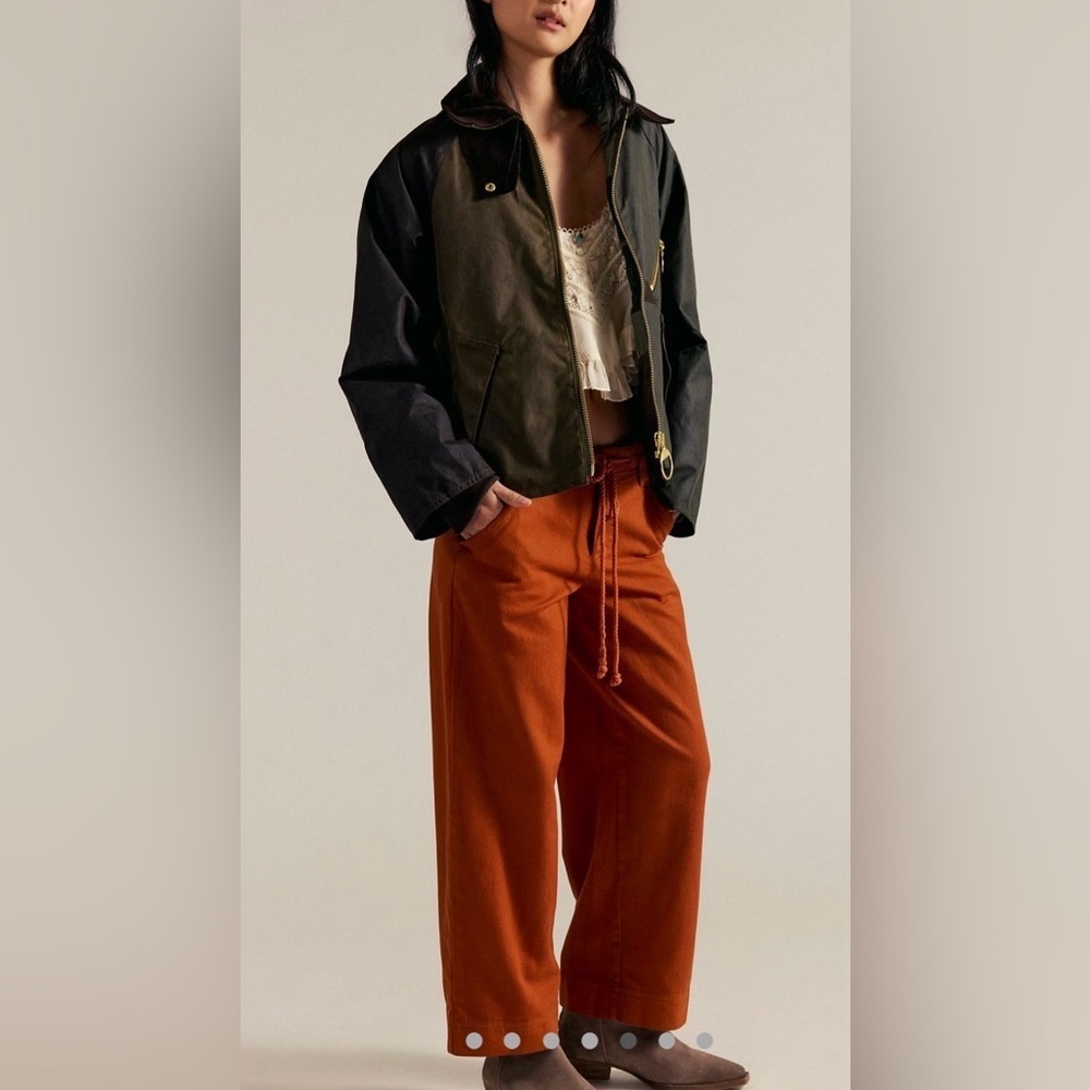 NWT We The Free Bodey Boyfriend Trousers, 100% Cotton, “Cinnabae” Bronze, 8